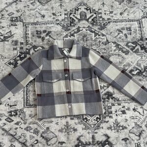 Camille + Co Plaid Button-Up Jacket